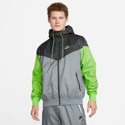 Nike Sportswear Heritage Essential Windrunner Training Jacket Men - Grey, Neon Green 17 Nike Sportswear Heritage Essential Windrunner Training Jacket Men - Grey, Neon Green -Tennis Serie Store 57104000 13