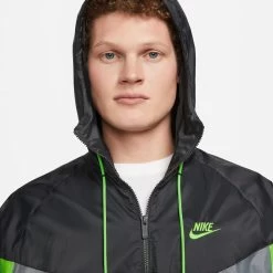 Nike Sportswear Heritage Essential Windrunner Training Jacket Men - Grey, Neon Green 21 Nike Sportswear Heritage Essential Windrunner Training Jacket Men - Grey, Neon Green -Tennis Serie Store 57104000 17